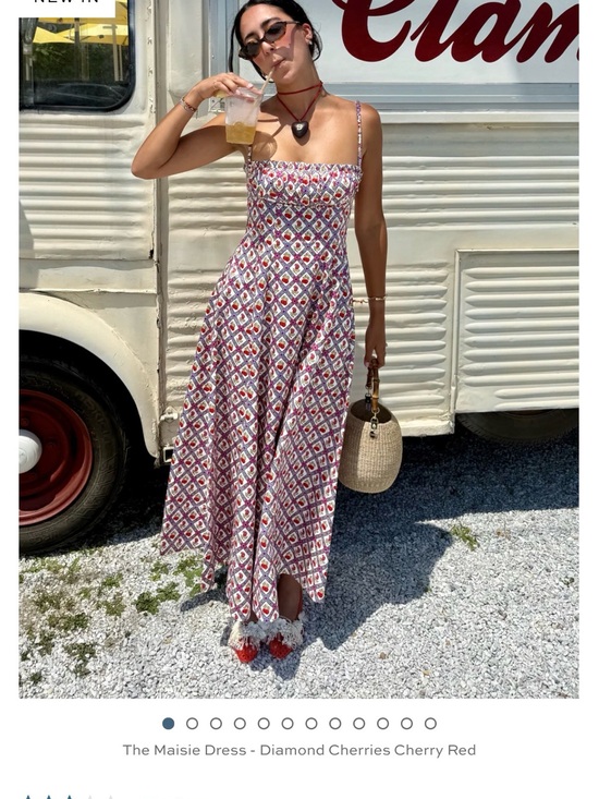 Hill House Dresses & Skirts - Hill House Maisie Dress in Cherry Red & White Diamond Print